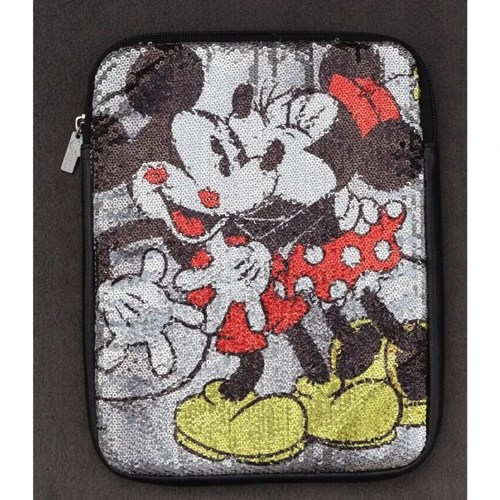 MINNIE & MICKEY Mouse- Disney‎ Parks padded Tablet case Bag 10 1/2